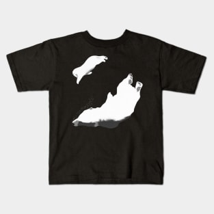 Polar bears swimming Kids T-Shirt